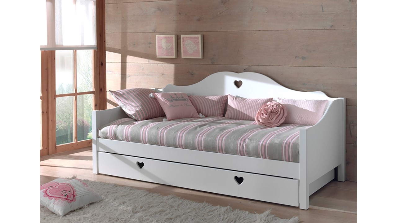 Bedbank Amori met slaaplade wit