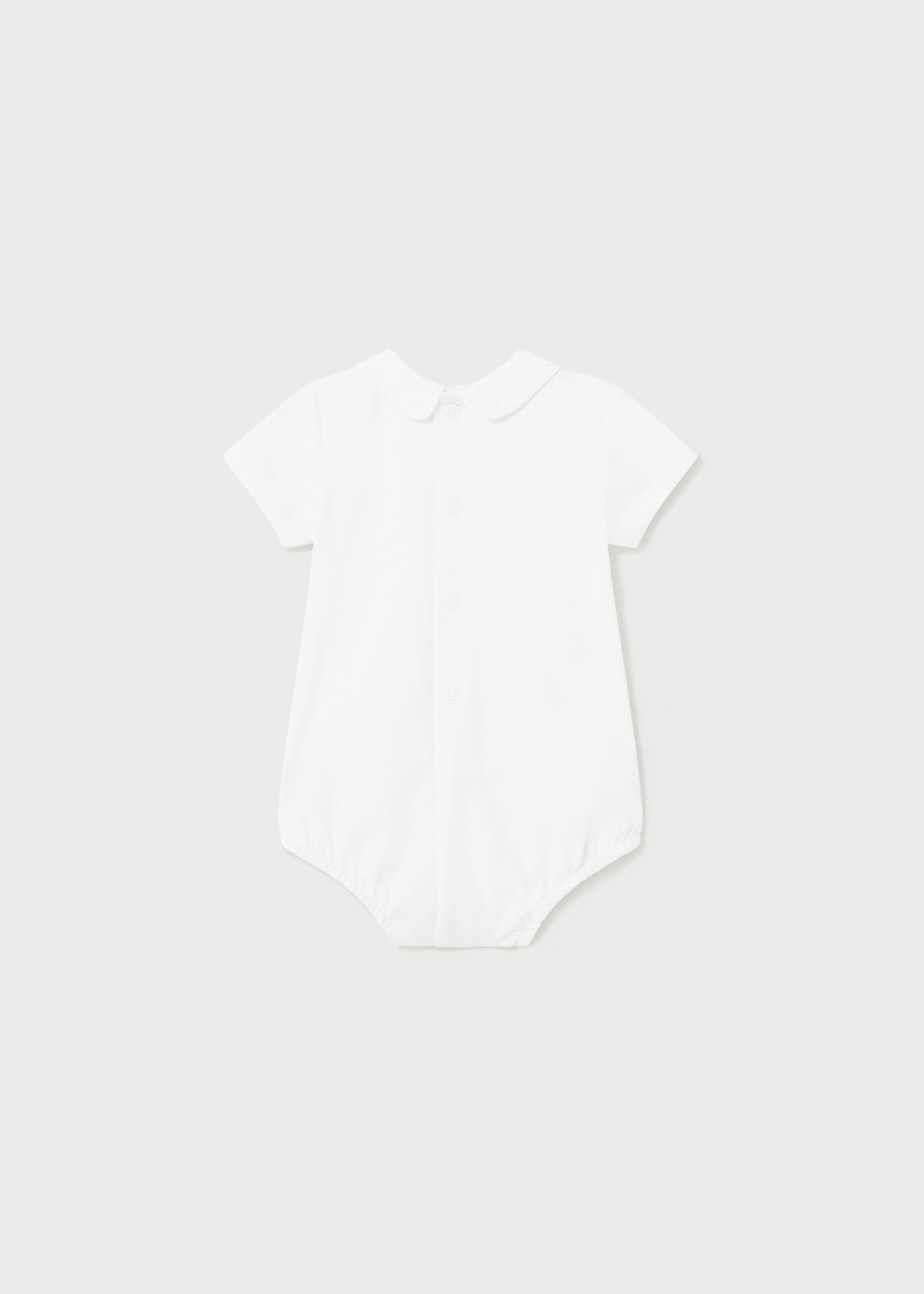 Body de algodão Better Cotton para recém-nascido, branco.