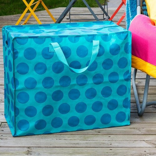 Rex london jumbo opbergtas blue on turquoise spotlight