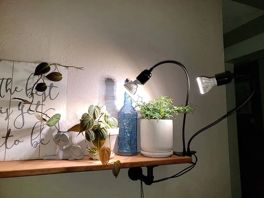 (20W) 34 LED's Grow Light Dual Head Glühbirne Pflanzen Licht Full Spectrum Wachstumslicht für Pflanzen / Samen / Blüten (LE5528) - Tageslicht