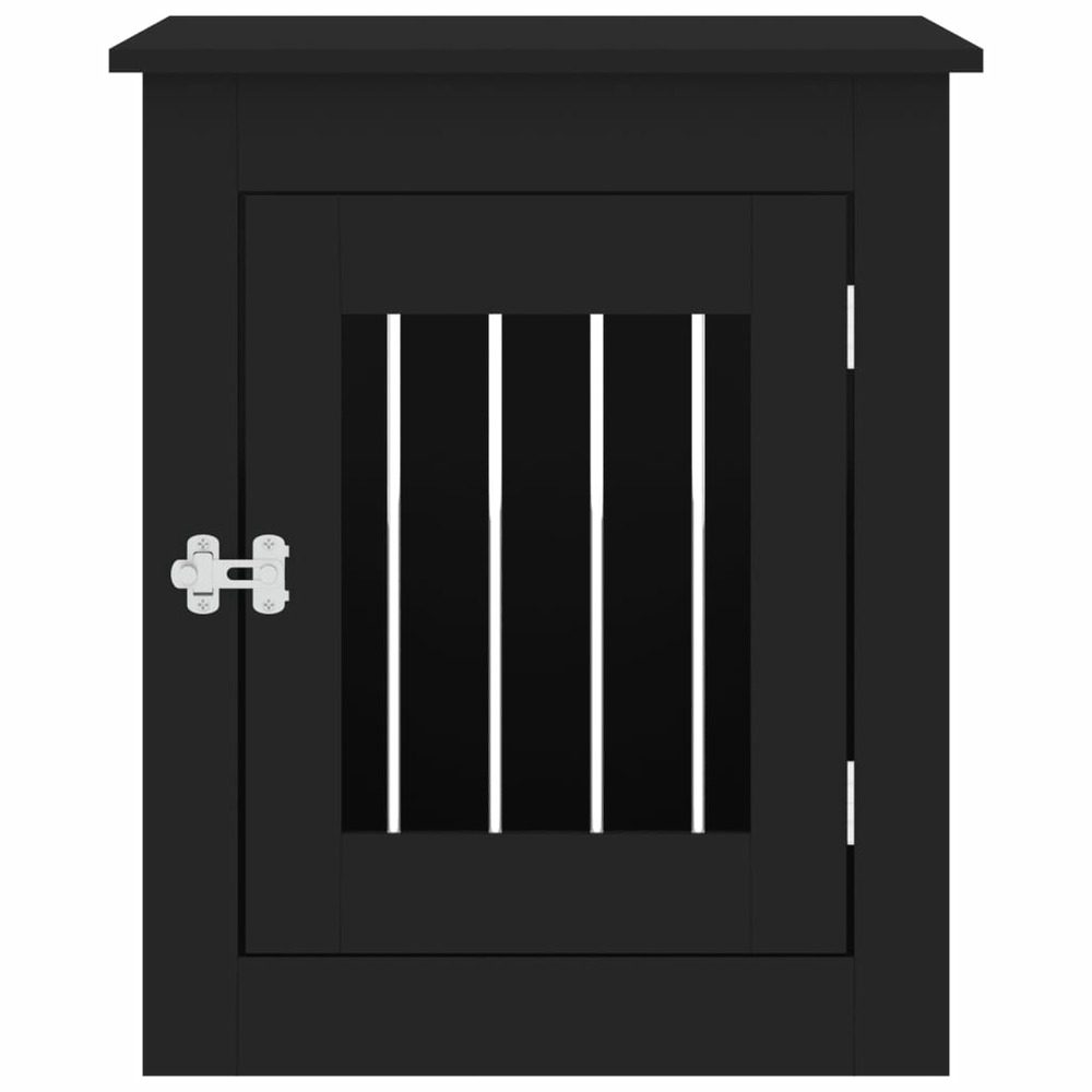 Meuble de cage pour chiens noir 55x75x65 cm bois d'ingénierie