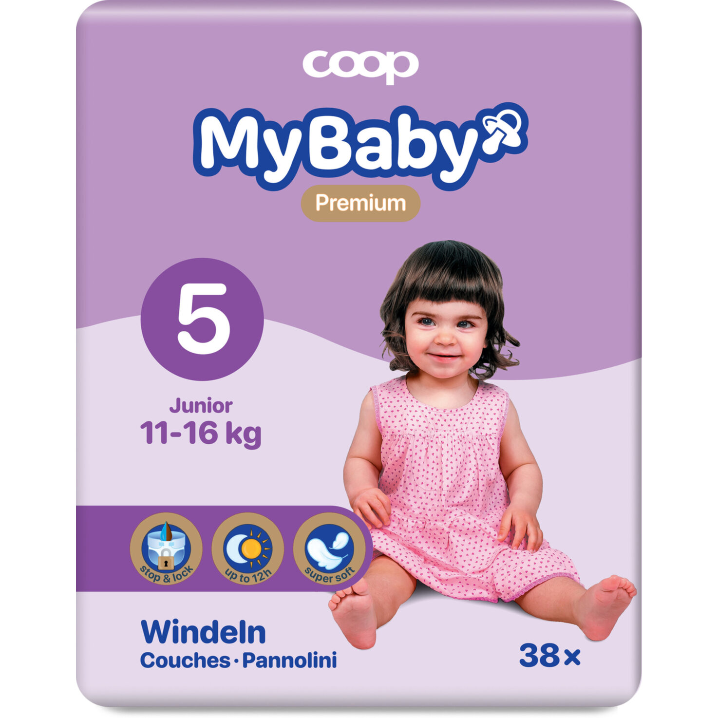 My Baby Windeln Junior Grösse 5, 11-16kg, 38 Stück