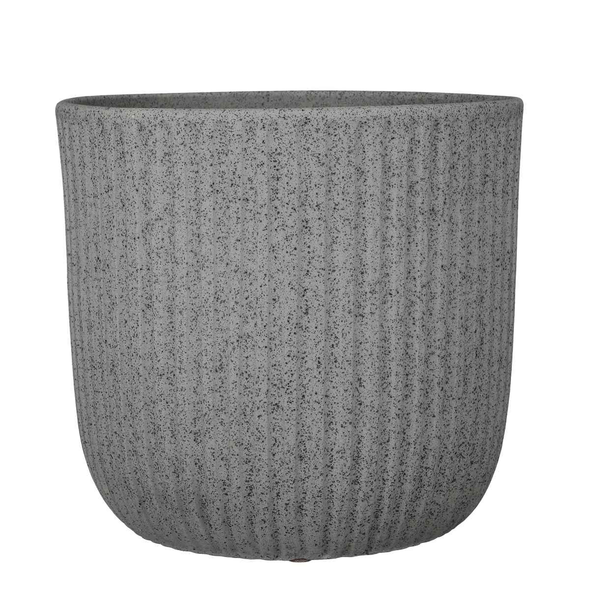Mica decorations pot de fleur dante - 30x30x27 cm - terre cuite - gris