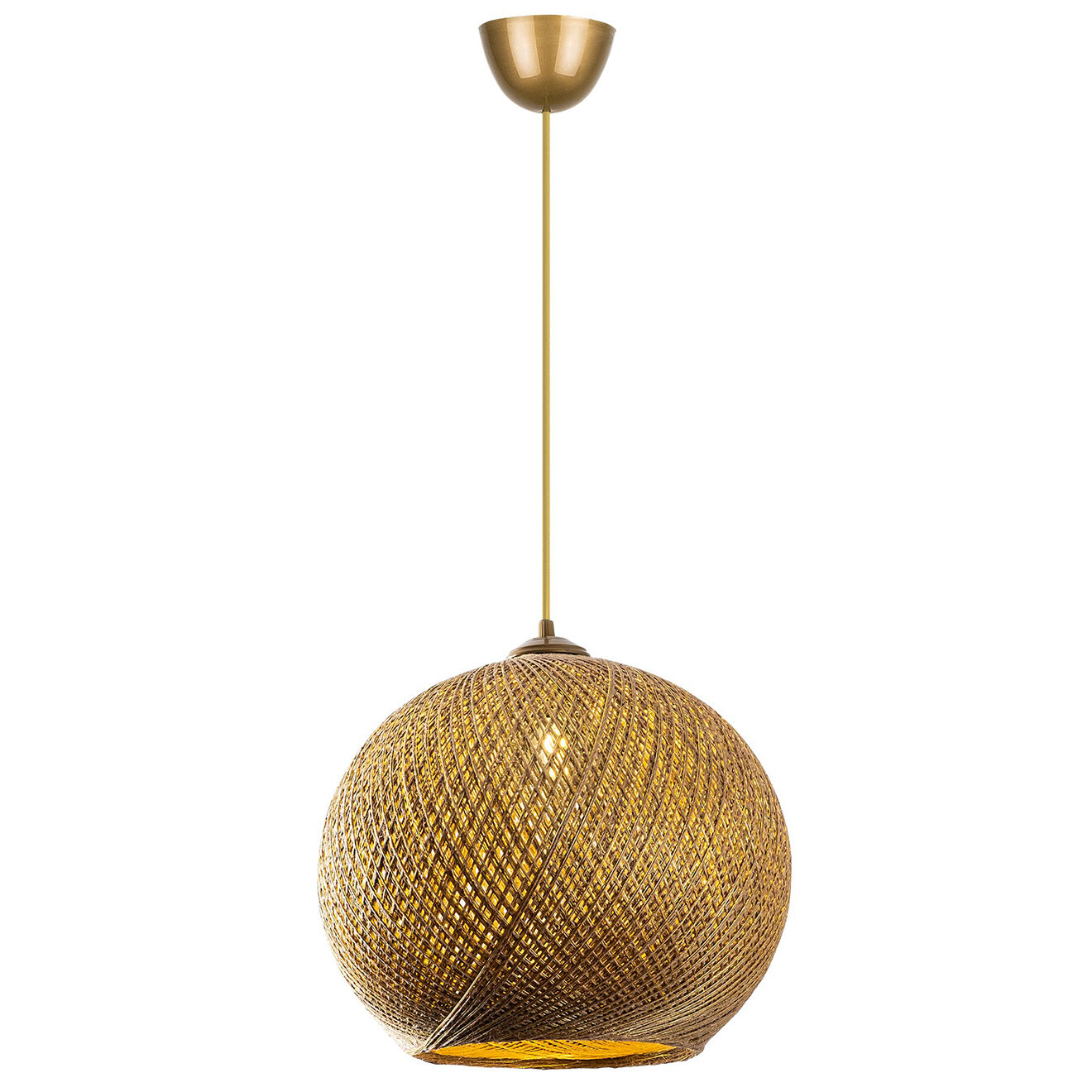 Opviq Suspension Nest  doré/marron - D.38x34x70 cm