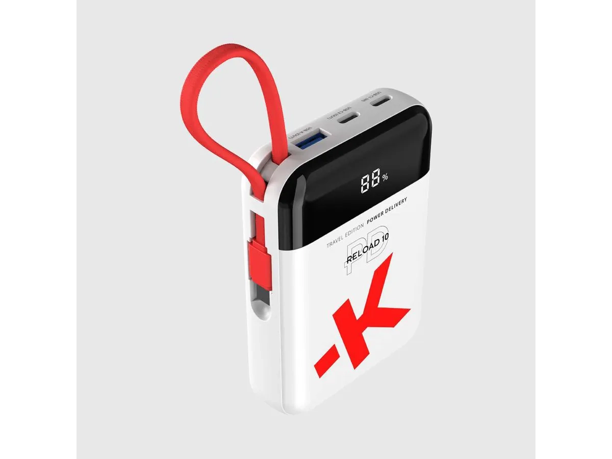 (22.5W) 10000mAh Reload 10 Travel USB C Powerbank Ladegerät inkl. Ladekabel (SKPBR10TRA01CN) - Weiss