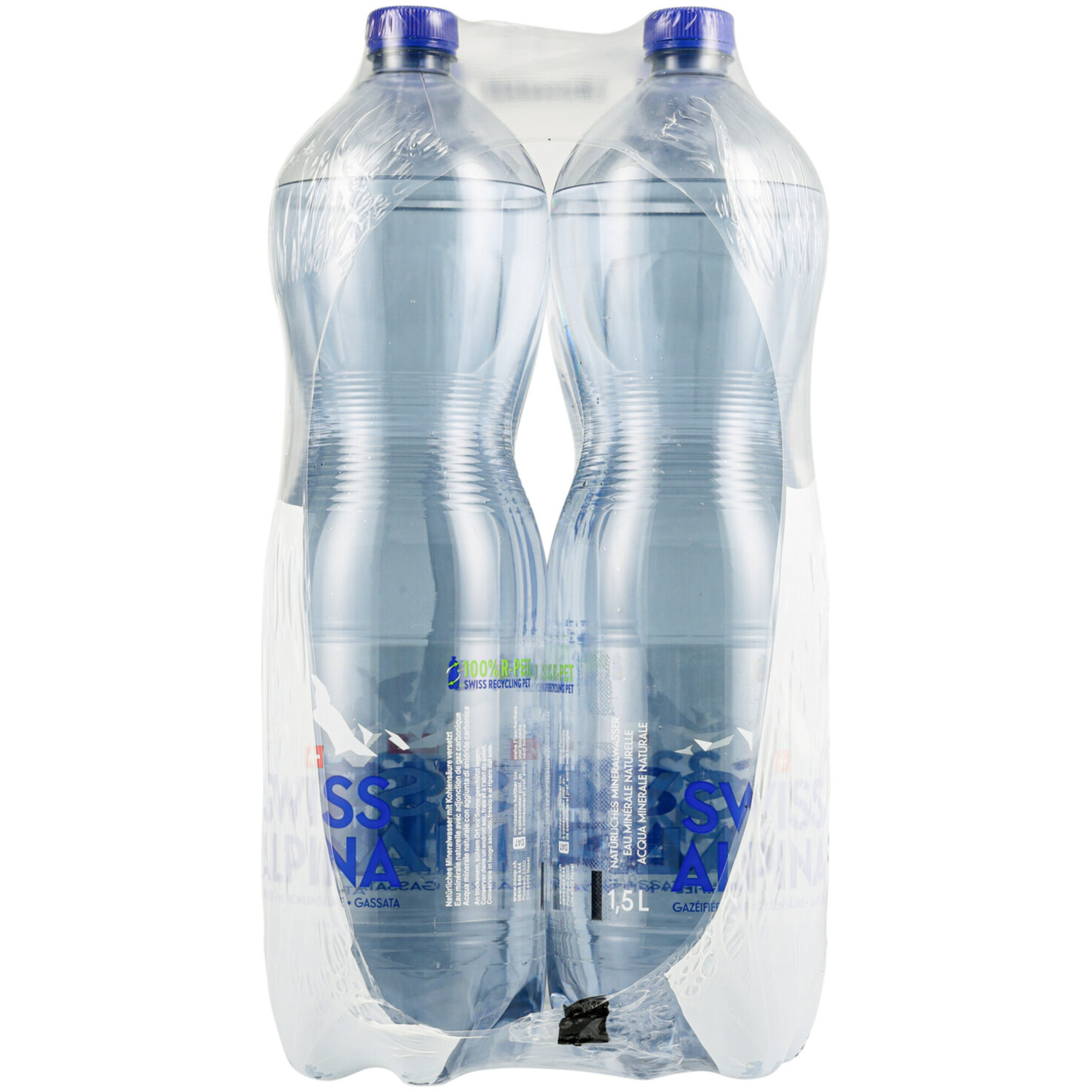 Swiss Alpina Blau Mineralwasser mit Kohlensäure 6x1,5l