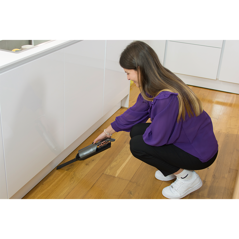 (55W) Portable Vac Kabelloser Akku Hand Staubsauger Bürste inkl. Fugendüse für Haushalt / Auto (VHGVACIND1165) - Schwarz