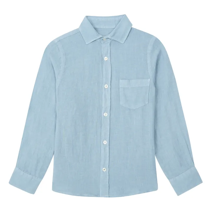 Hartford Chemise Lin Paul Pat | Bleu gris