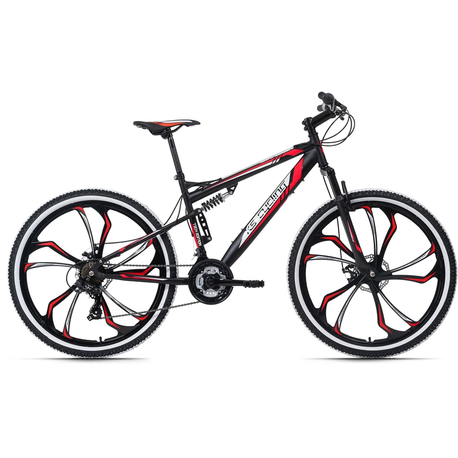 KS Cycling Mountainbike Hardtail 27,5 Zoll Scrawler schwarz-rot