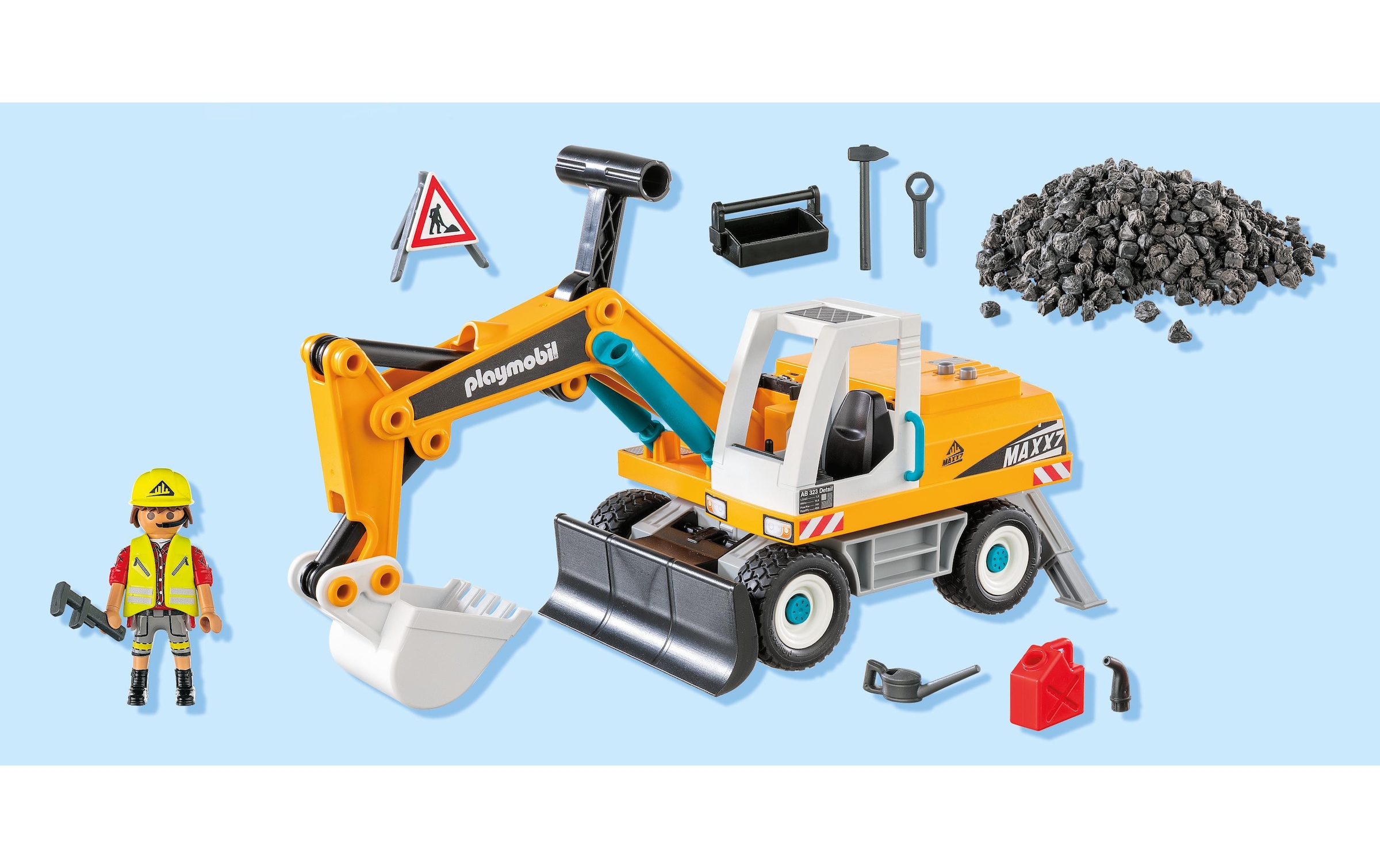 Playmobil® Spielbausteine »Action Heroes Grosser Bagger 71749«