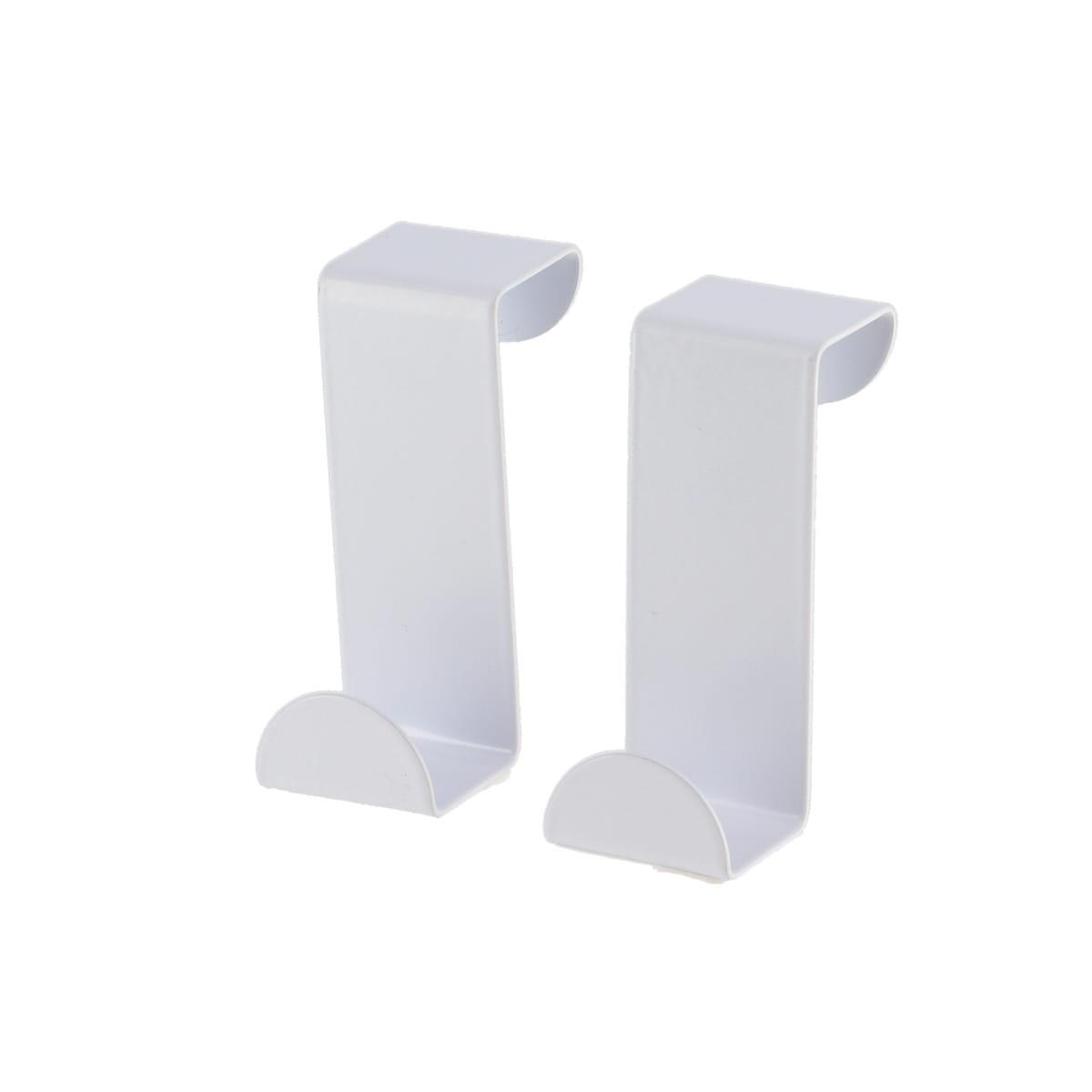 SET 2 PETITES PATERES ACIER INOXYDABLE A SUSPENDRE BLANC
