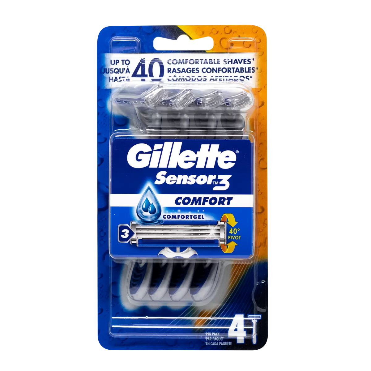 Gillette Sensor3 engangsskrabere - 4 stk.