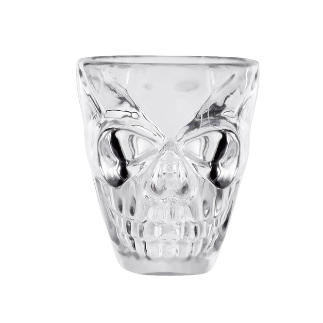 4 Schnapsgläser - Totenkopf - Kunsstoff - ca. 50 ml