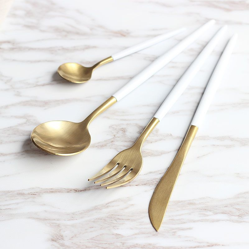 Hashi - Lepel / Vork / Mes / Dessertlepel van roestvrij staal