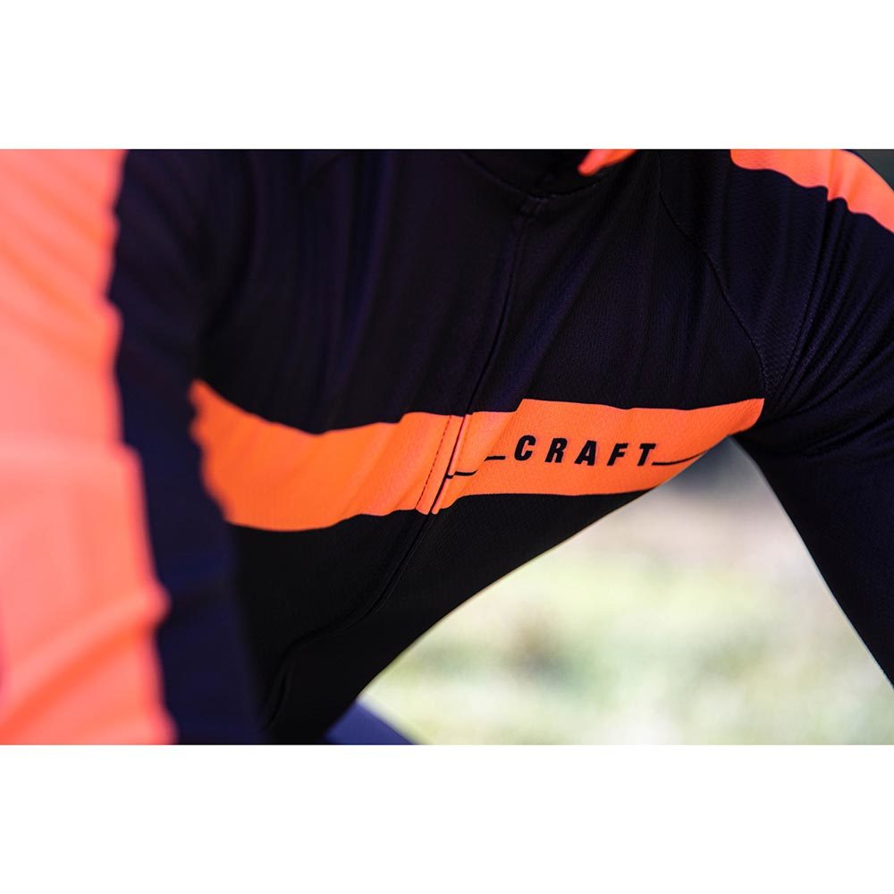 Craft LMTD Fietsshirt Lange Mouwen Zwart/Oranje Heren