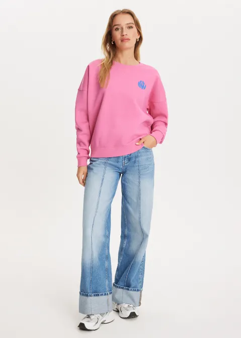 Sweater met print better sun roze (ROS.M)