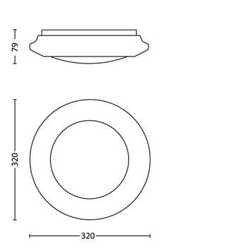 Philips plafondlamp Cinnabar 17 watt