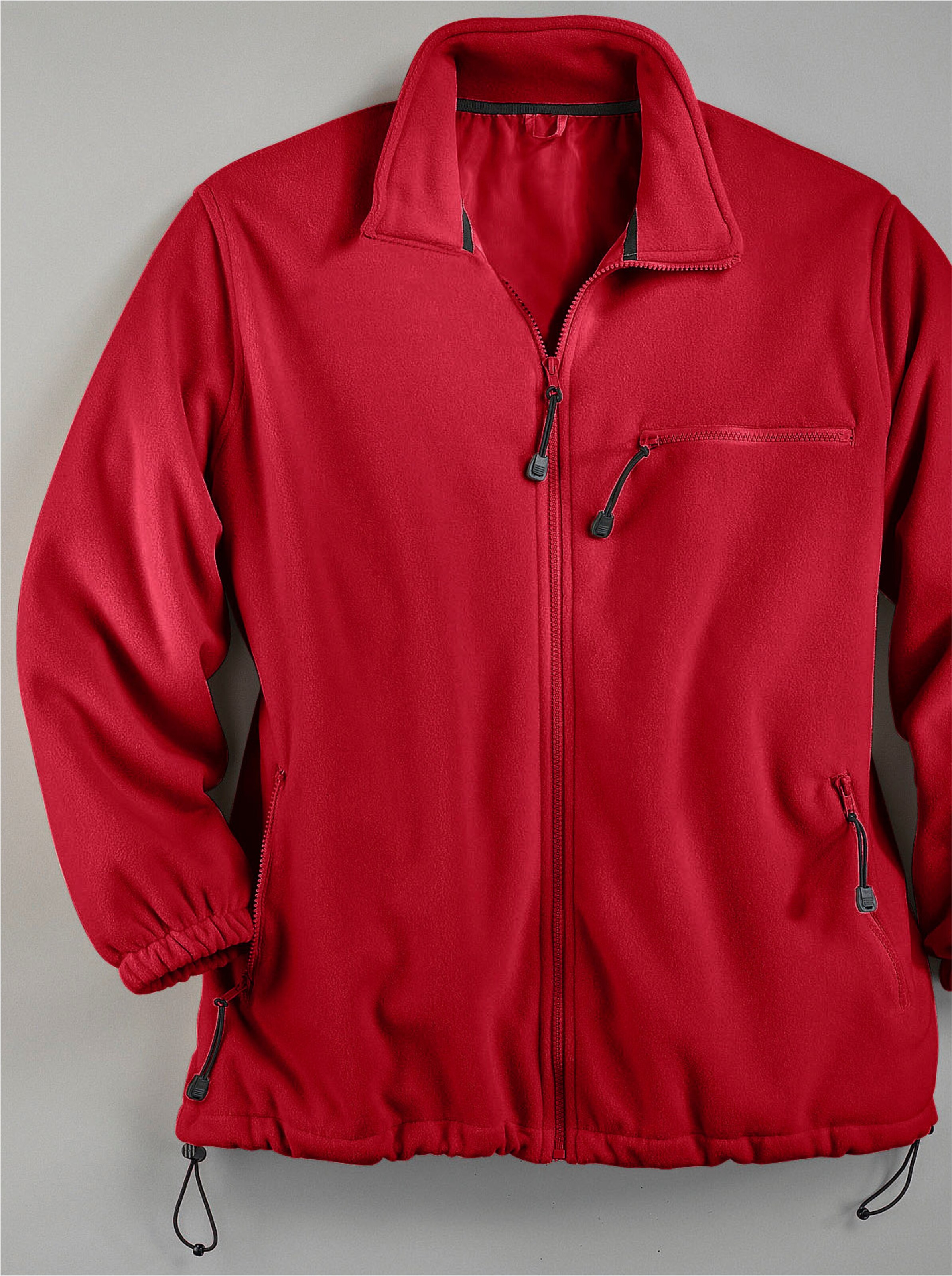 Fleecejacke mit elastischen Ärmelbündchen