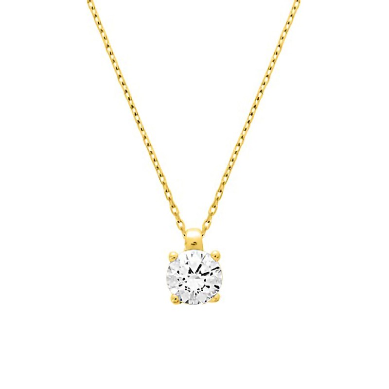 Collier Femme - Oxyde de zirconium - Or 18 Carats - Longueur : 42 cm