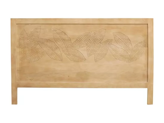 Tête de lit en bois manguier massif gravé L165 cm VIBES