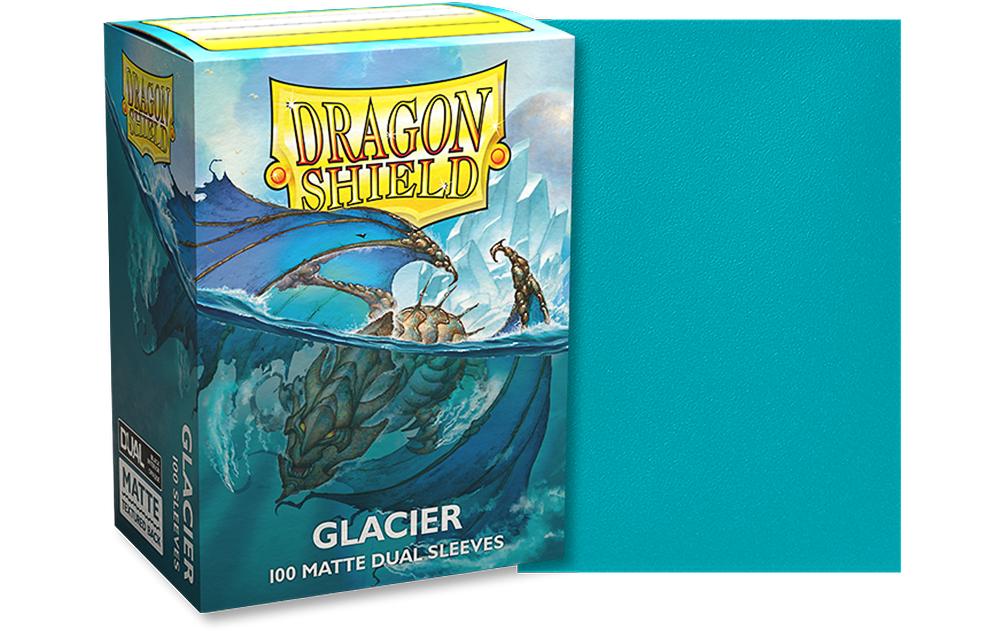 Kartenhülle Dual Matte: Glacier Standardgrösse Hellblau 100Deckbox mit 100 Kartenhüllen im Format 63 x 88 mm