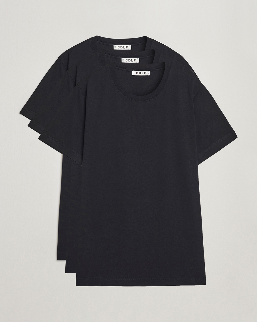 CDLP 3-Pack Midweight T-Shirt Black
