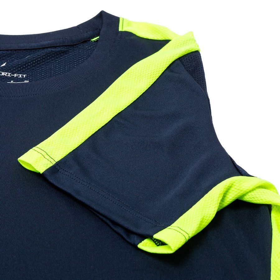 Nike T-shirt d'Entraînement Dri-FIT Academy - Bleu Foncé/Jaune Fluo/Blanc Femme