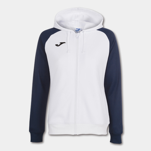 Jaqueta com capuz Joma Academy IV branca e azul marinho