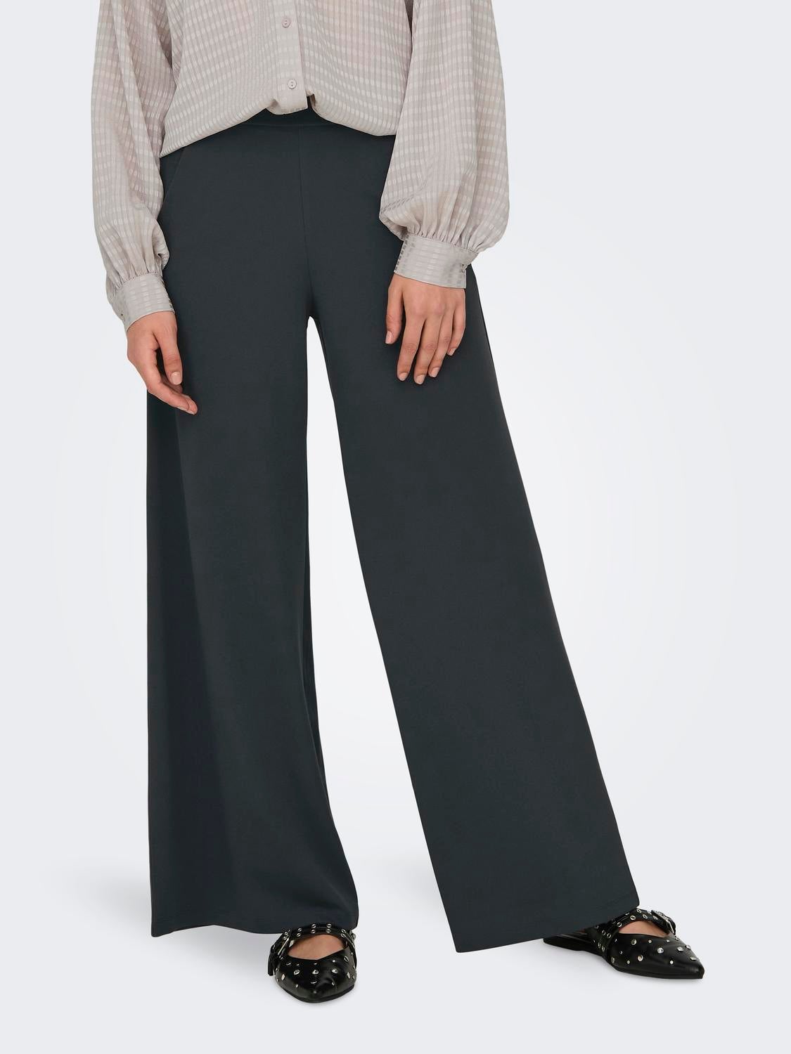 JDYTANJA Ausgestellt Hose mit weitem Beinschnitt Phantom