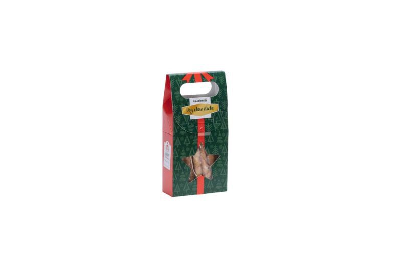 Beeztees Kerst kauwstaaf - Hondensnack - 8 Stuks - kip