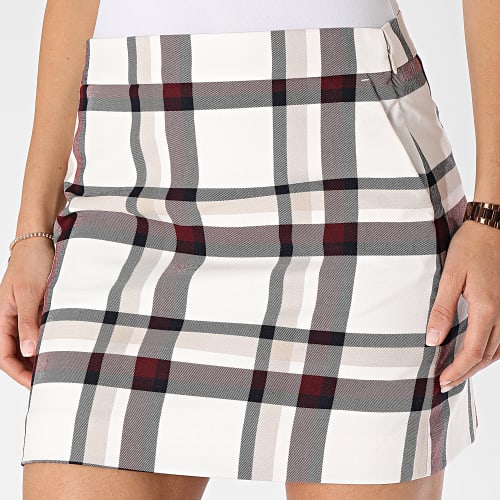 Jupe Femme A Carreaux Global Check 9104 Beige Bordeaux