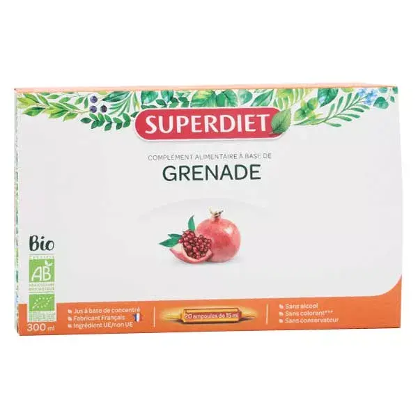 Superdiet Grenade Bio 20 ampoules