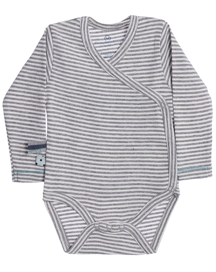 Wickel-Langarmbody SLEMA in grey melange