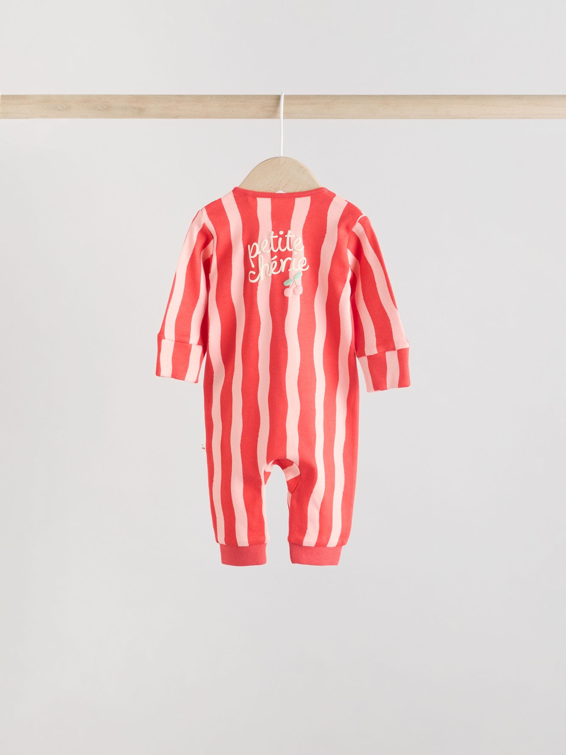 Rode kers - Verpakking van 4 Baby pyjama's met tweewegrits en Print (0mnd -3jr)
