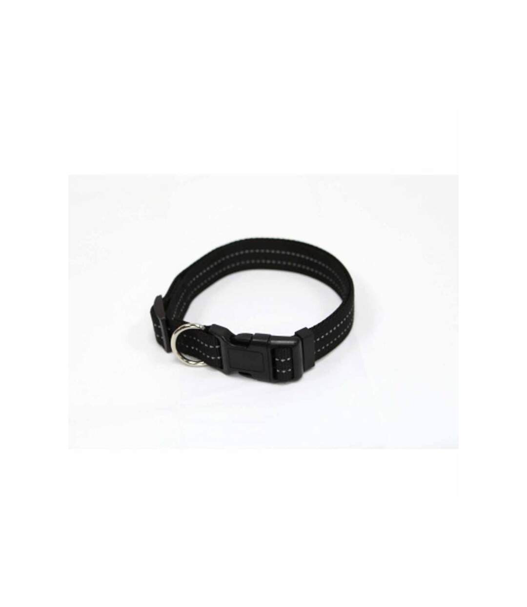 Paris Prix - Collier Réglable coutures Réfléchissantes 65cm Noir