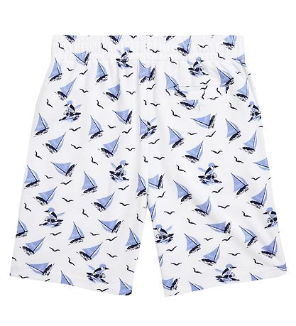 Polo Ralph Lauren Sweatshorts - Classics - Weiß/Blau m. Segelsch