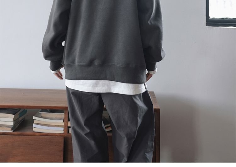 Adotuastic - V-hals effen sweatshirt