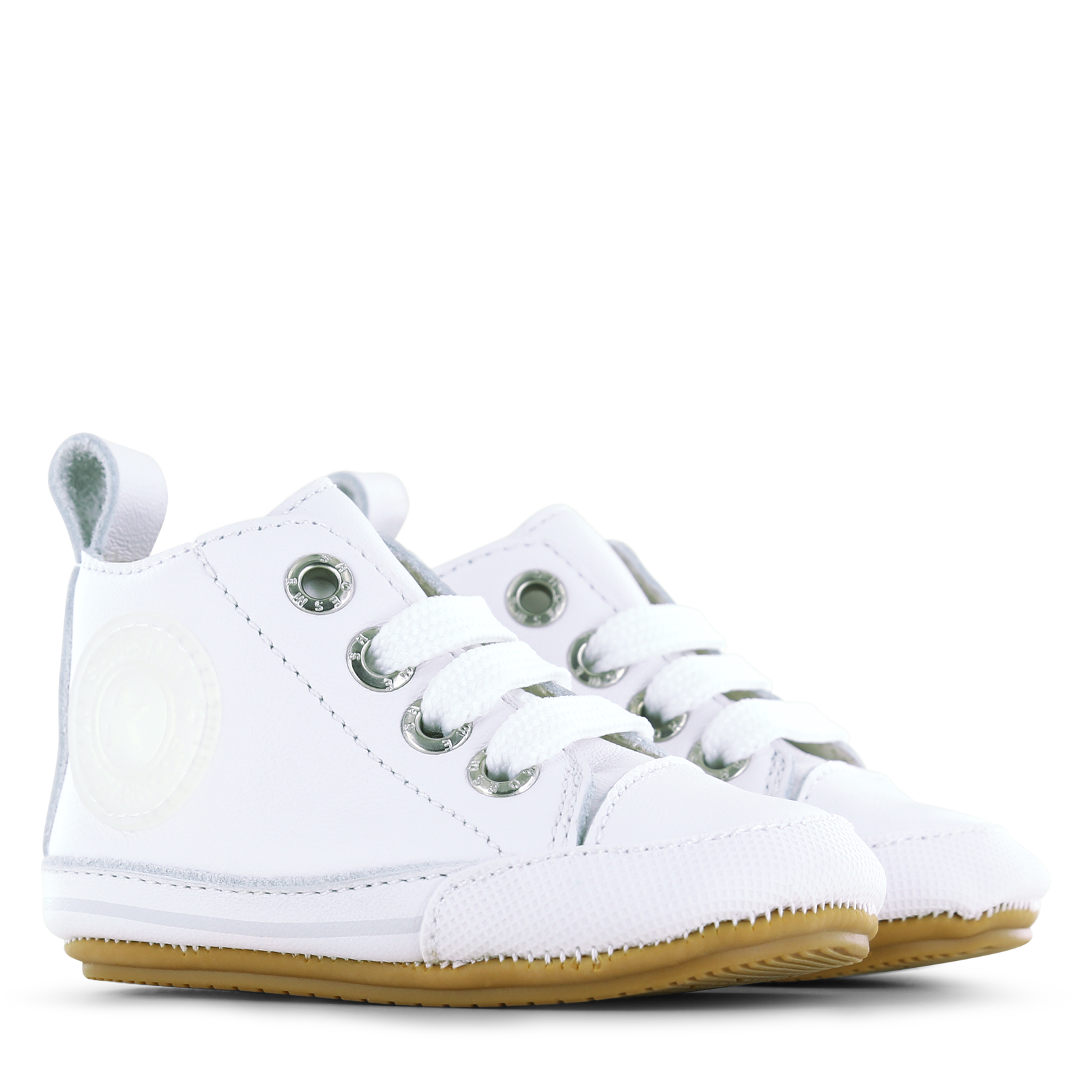 Shoesme wit BABY-PROOF® schoentje Leer | Uni schoenen
