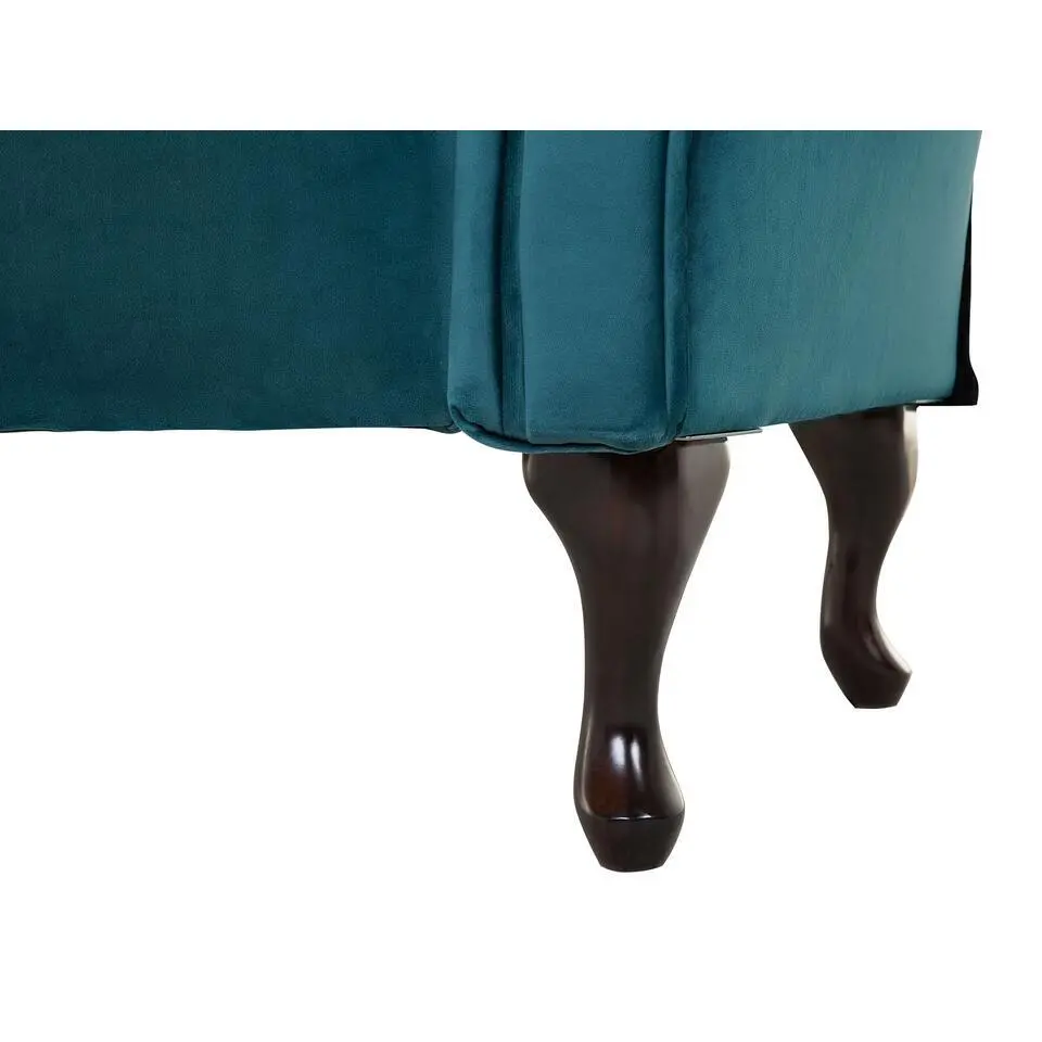 LATTES - Chaise longue - Blauw - Linkerzijde - Fluweel