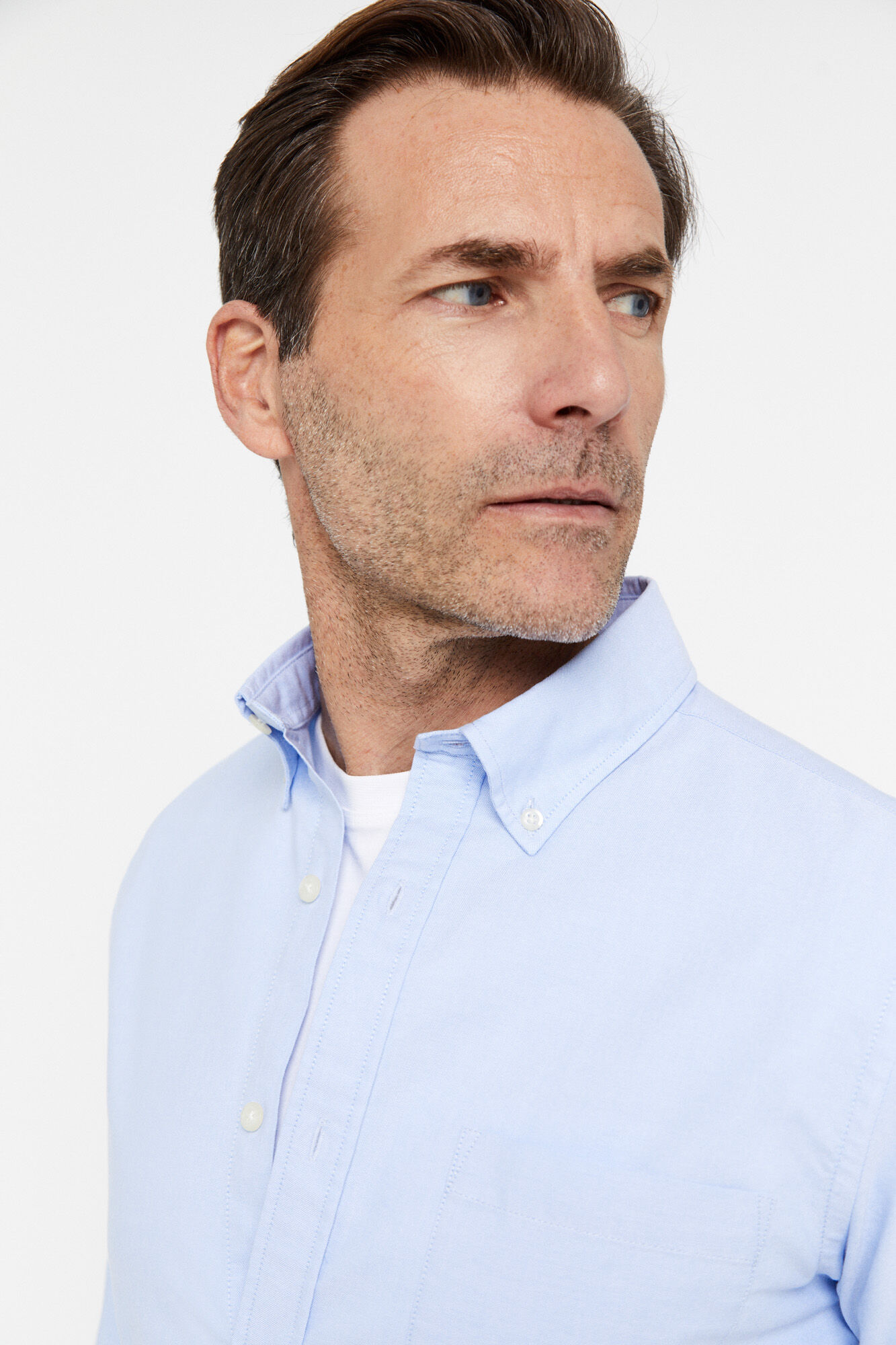 Camisa Oxford lisa - Azul