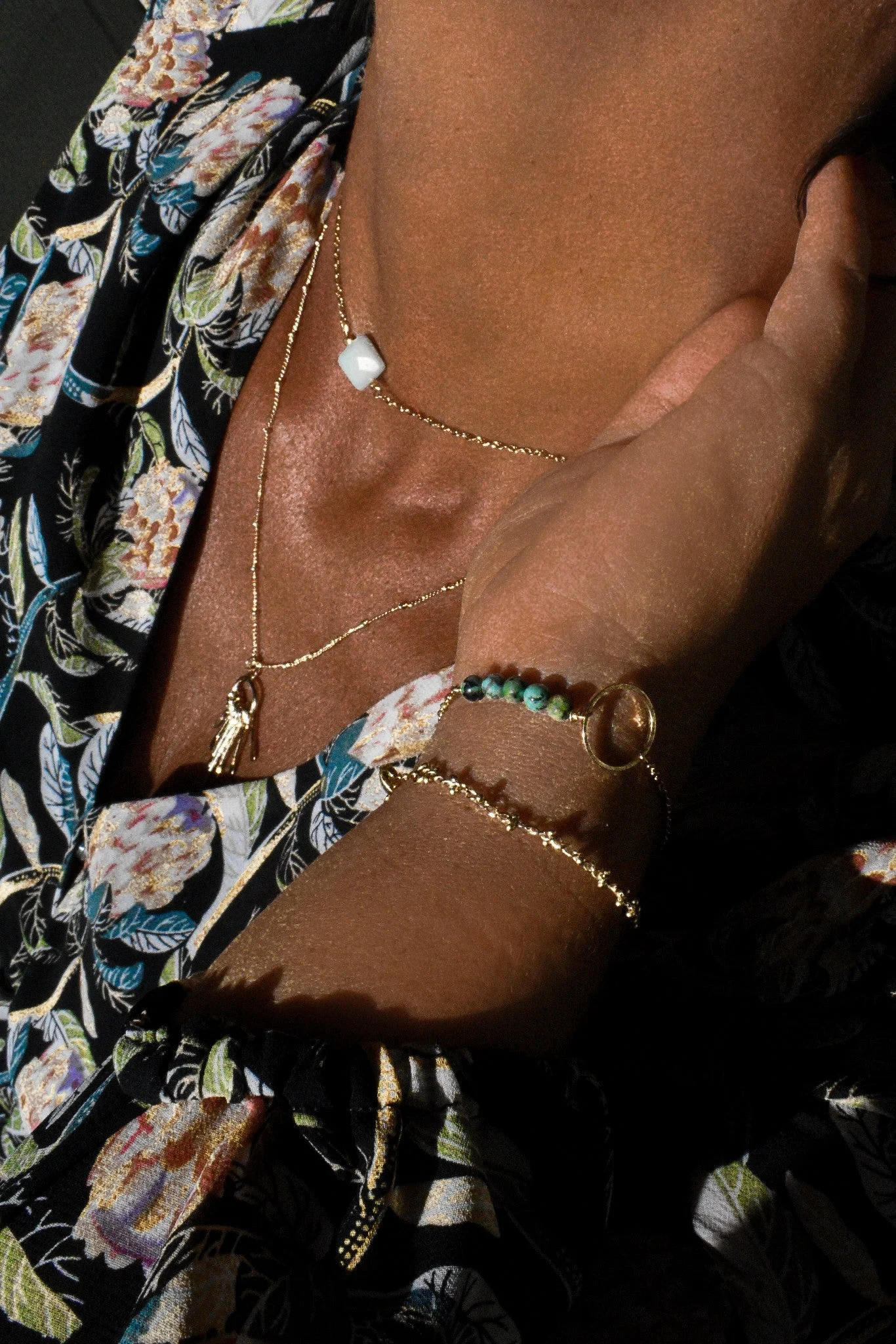 ABBY - Collier amazonite | Bleu