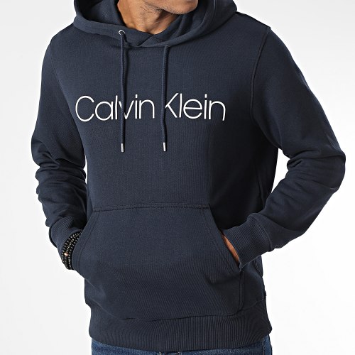 Sweat Capuche Cotton Logo 4060 Bleu Marine