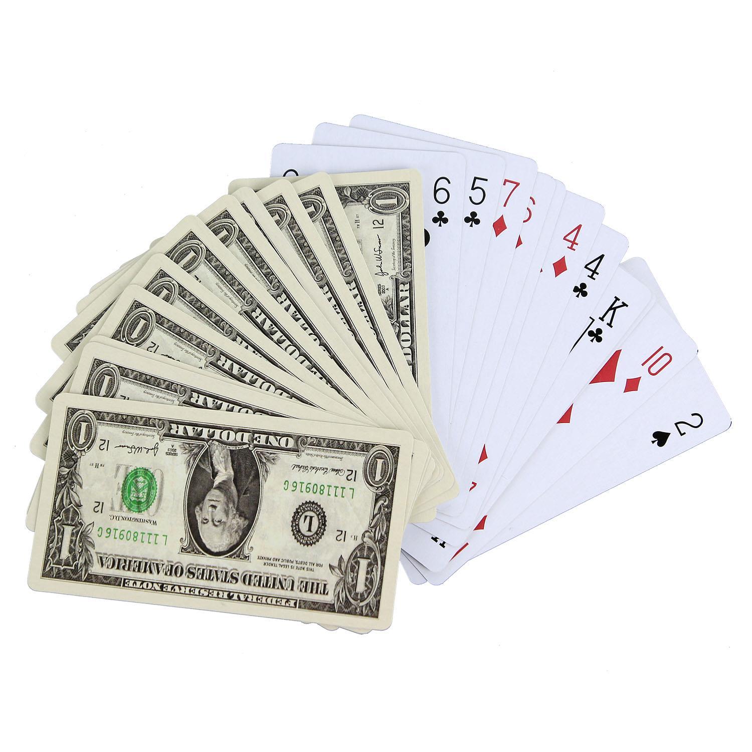 JEU DE CARTES VERSO EURO OU DOLLAR X54 M48