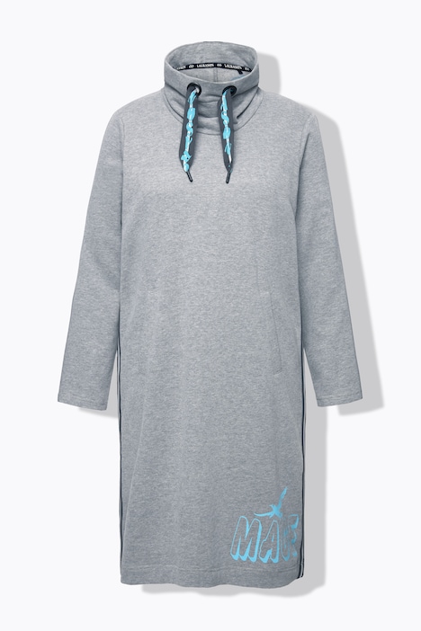 Kleid, Langarm, hoher Kragen