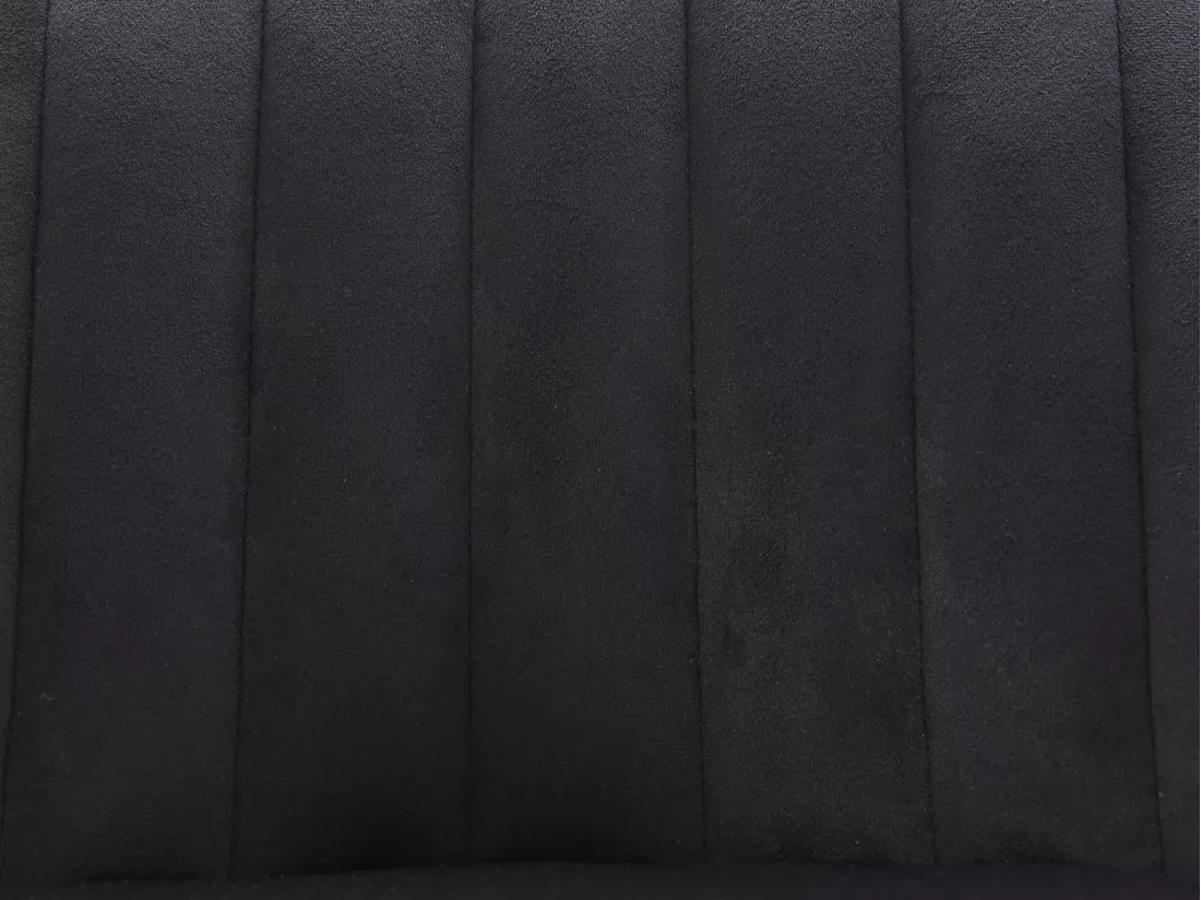 Lot de 2 tabourets de bar en velours et métal - Hauteur réglable - Noir - ELEANA
