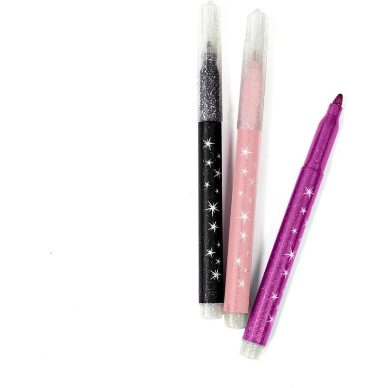 Pochette 12 feutres pailletés - Multicolore