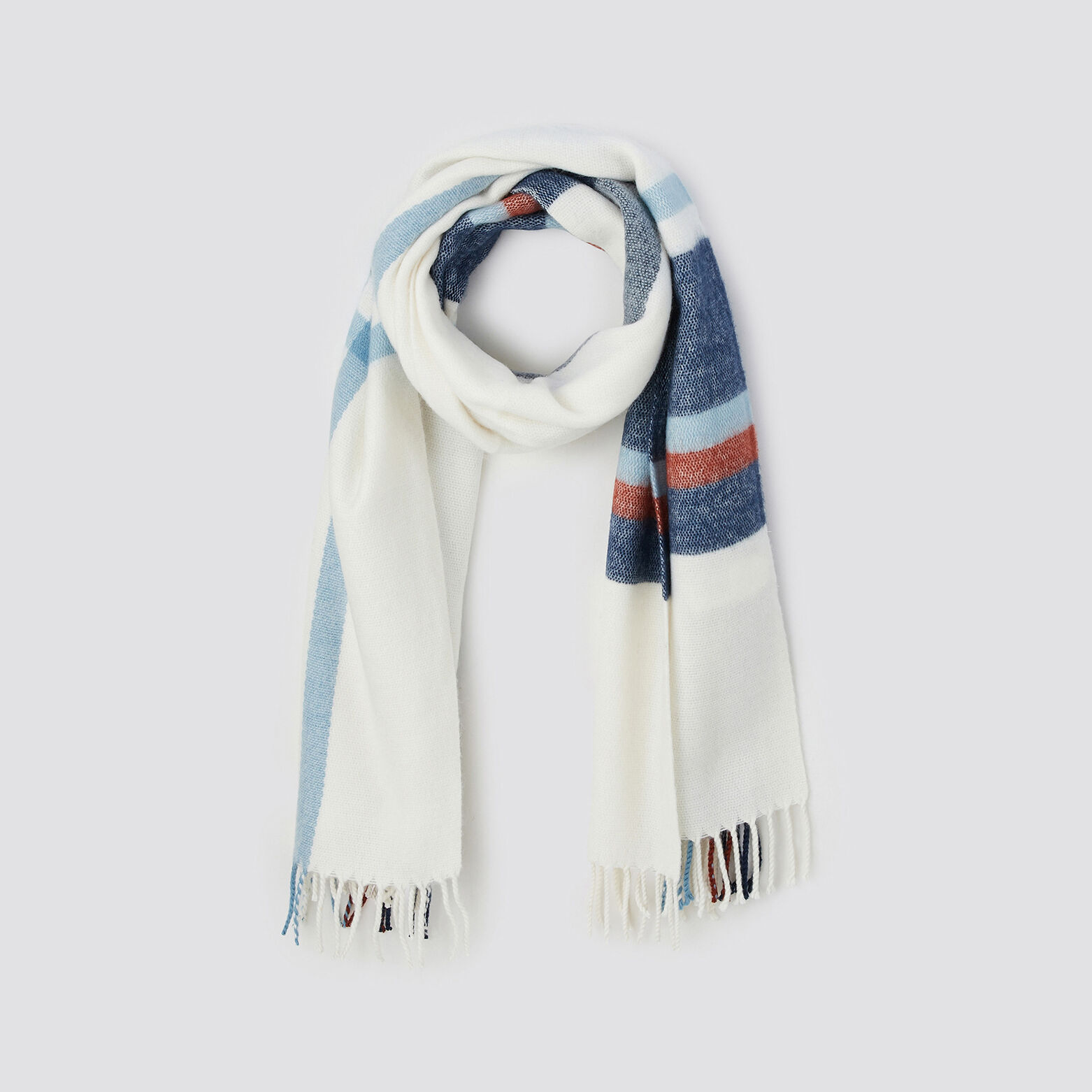 Écharpe fantaisie Bleu moyen