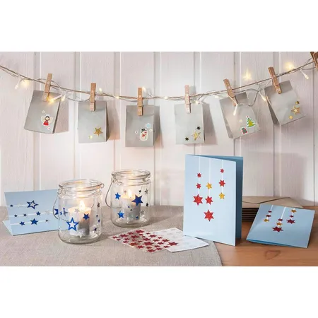 Avery Zweckform Z-Design 52890, Weihnachtssticker, Sternzahlen 1-24, 24 Aufkleber