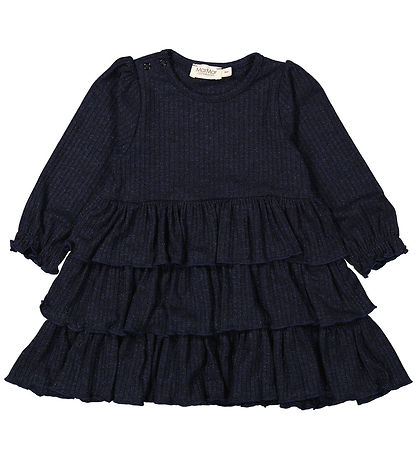 MarMar Kleid - Rib - Damina - Dark Nacht m. Glitter