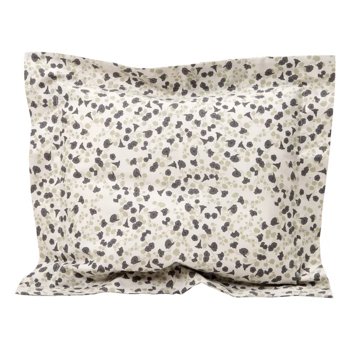 garbo&friends Taie d'oreiller en percale de coton Imperial Cress | Gris